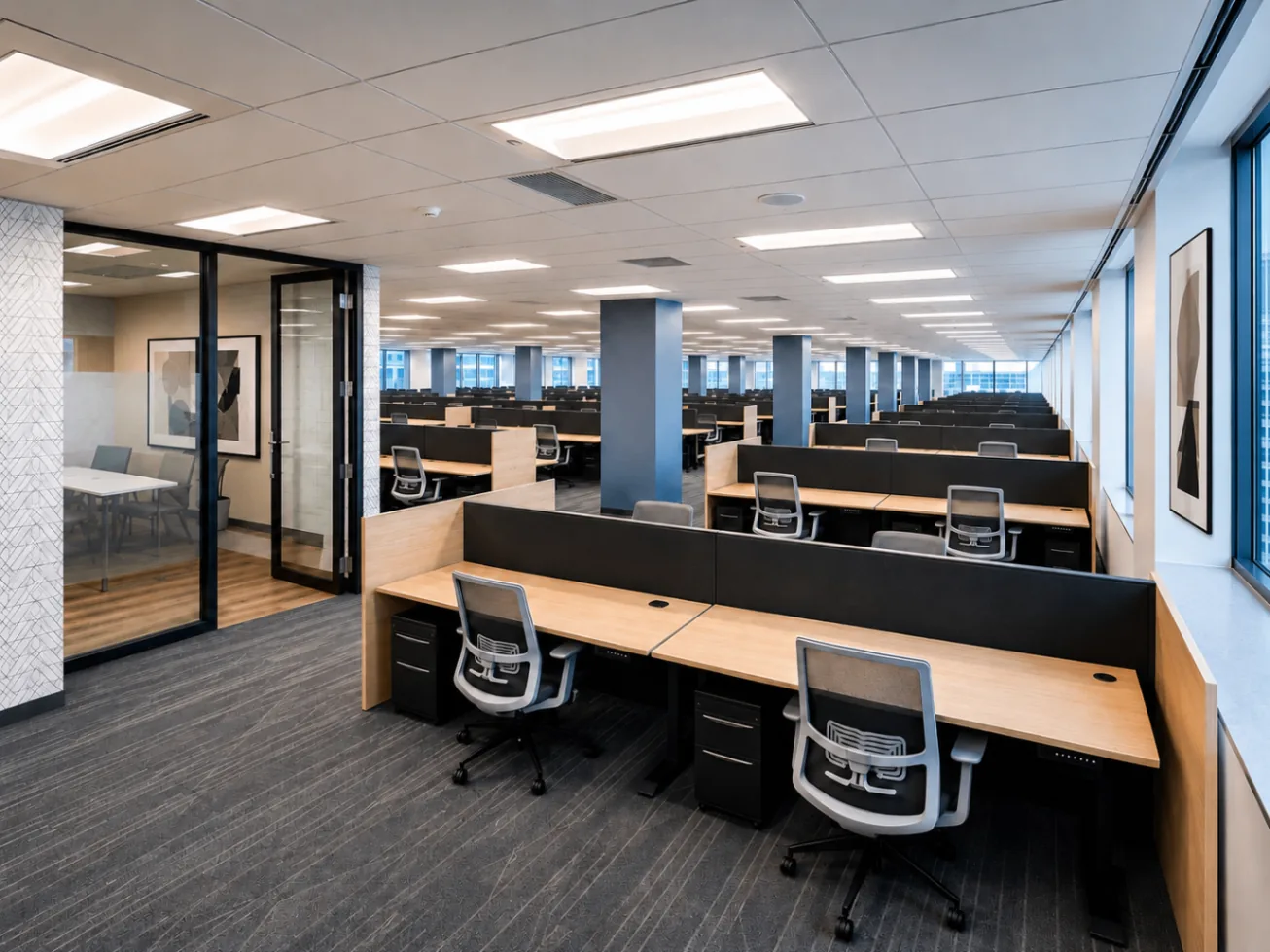 Warm-Oak Workstations — 155 Gordon Baker